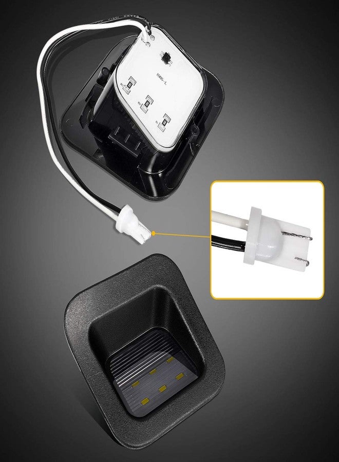 Partsam Full Led License Plate Lights Lamp Assembly Smoke Black Housing Compatible with Dodge Ram 1500 2500 3500 2003-2018 Pickup Truck Rear Step Bumper Replacement, Pack of 2 - Image 5